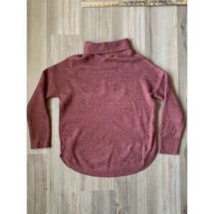 'Como Vintage' Woman's Rust Knit Turtleneck Long Sleeve Pullover Sweater Size S